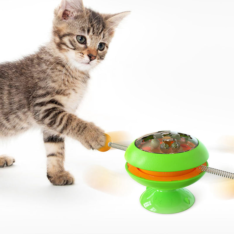 PAWS ASIA Factory Dropshipping Tease Amusing Eco Friendly Automatic Interactive  Suction Cup Cat Toy With Catnip