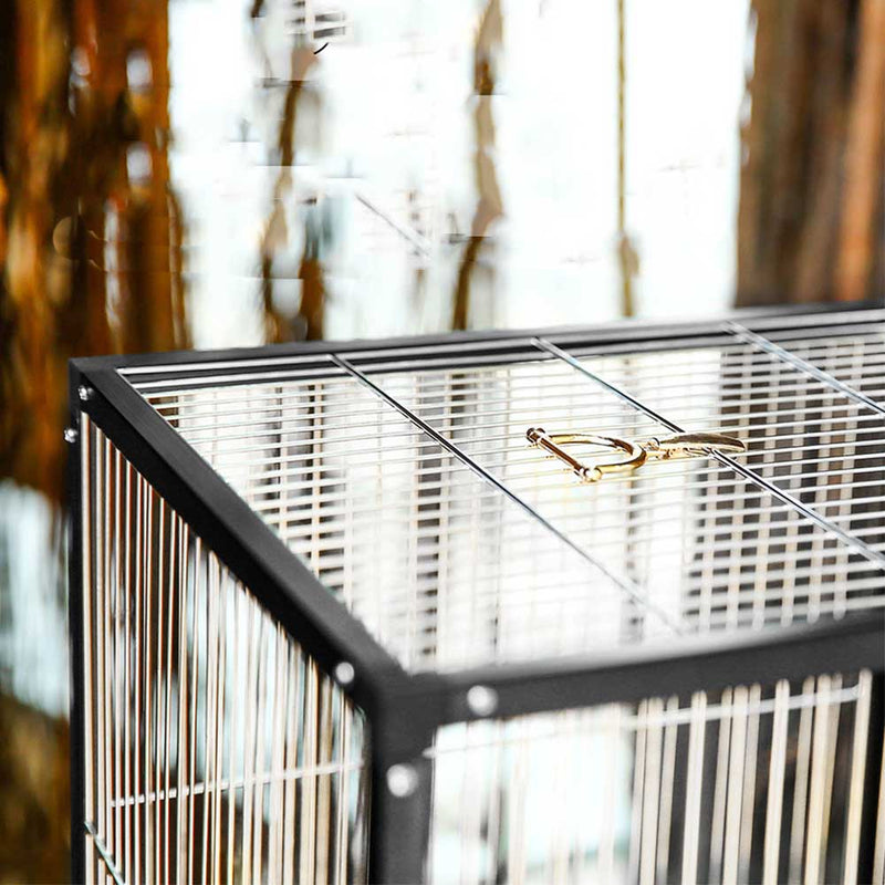 PAWS ASIA Suppliers Nice Quality Aluminium Square Deluxe Big Love Bird Cage Large Parrot Use