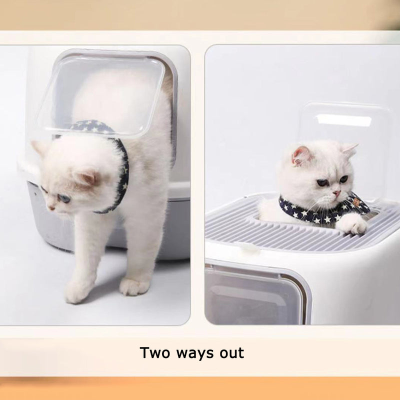 PAWS ASIA Wholesale Custom Plastic Big Leak Proof Top Entry Drawer Cat Litter Box With Shovel
