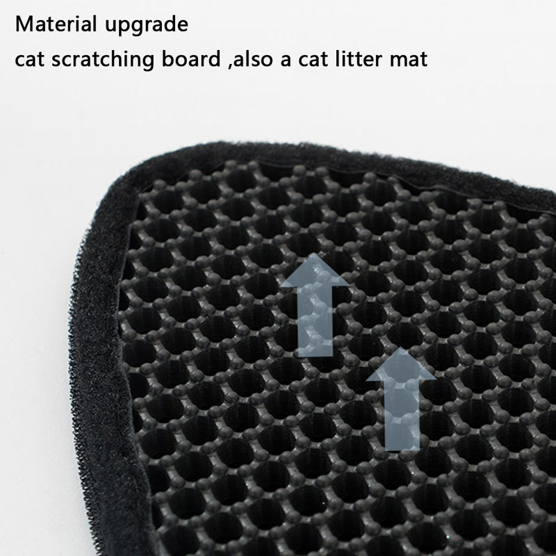 PAWS ASIA Suppliers High Quality EVA Double Layer Scratching Cat Litter Mat Trapper Pet Feeder Pad With Anti Slip Bottom