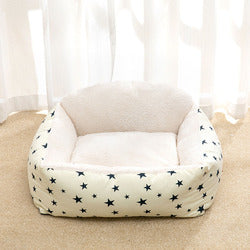 PAWS ASIA Manufacturers Direct Sale Newest Pet Sofa Style Padded Medium Washable Cozy Square Dog Bed Cat