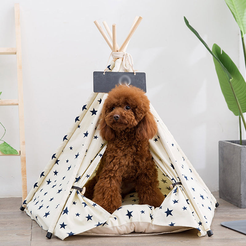 PAWS ASIA Manufacturers Windproof Fashion Luxury Dog Bed Cat Pet Play Tent With Pine Wood