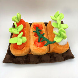 PAWS ASIA Suppliers Halloween Plush Interactive Chew Carrot Puzzle Dog Toy Set