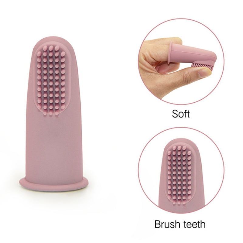 PAWS ASIA Manufacturers Custom Food Grade Silicone Portable Dog Dental Care Pet Finger Toothbrush Teeth Cleaning Tool