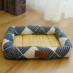 PAWS ASIA AliExpress New Eco Friendly Hemp Summer Washable Cool Mat Square Pet Beds Big Dog Cat13