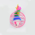 PAWS ASIA Amazon New Popular Plush Colorful Silent Rolling Cat Mouse Toy Ball9
