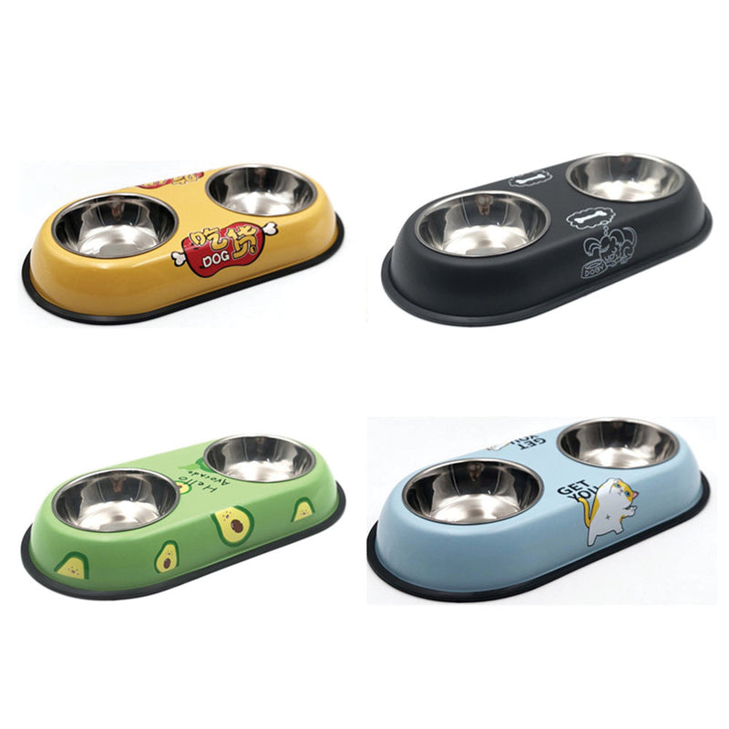 PAWS ASIA AliExpress New High Quality Outdoor Multi Color Fancy Patterned Pet Double Dog Bowls2