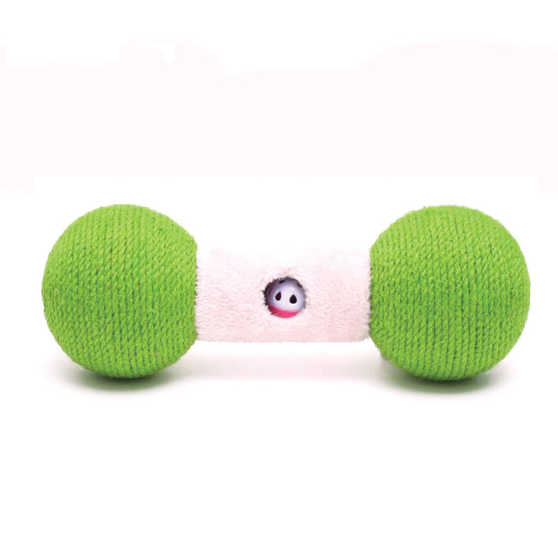 PAWS ASIA AliExpress New Pet Toy Ball With Bell Sisal Movable Chasing Cat Scratch Ball Barbell2