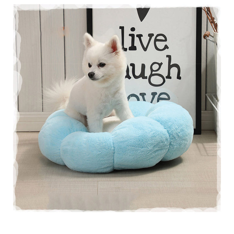 PAWS ASIA Amazon Best Sale Novelty Large Outdoor Easy Clean Round Deluxe Fluffy Cotton Cushion Bed Pet Dog Cat2