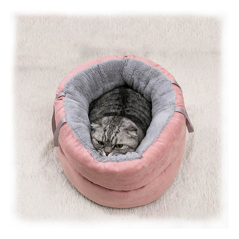 PAWS ASIA Ebay Top Sale Winter Deluxe Outdoor Portable Pink Warm Cave Cat Kennel Dog