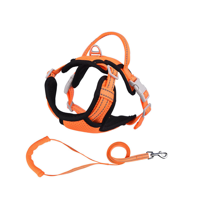 PAWS ASIA Factory Breathable Mesh Reflective Luxury Dog Leash Harness Vest With Handle