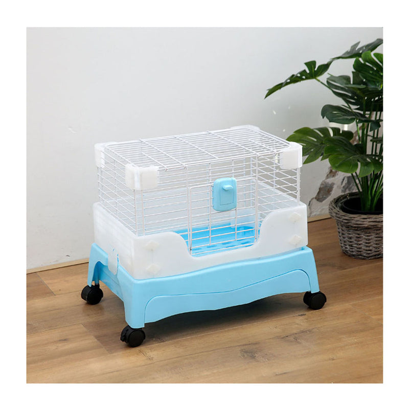 PAWS ASIA Factory High Quality Indoor Breeding Cheap Large Rabbit Cages With Tray And Wheel