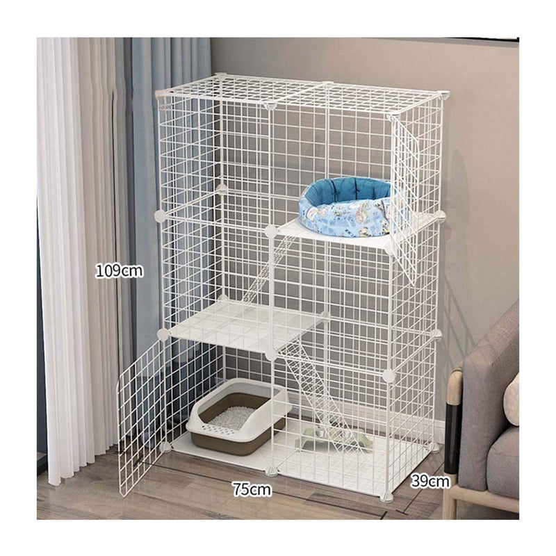 PAWS ASIA Manufacturers Cheap Indoor Large 3 Layer White Display Pet Cat Cages House