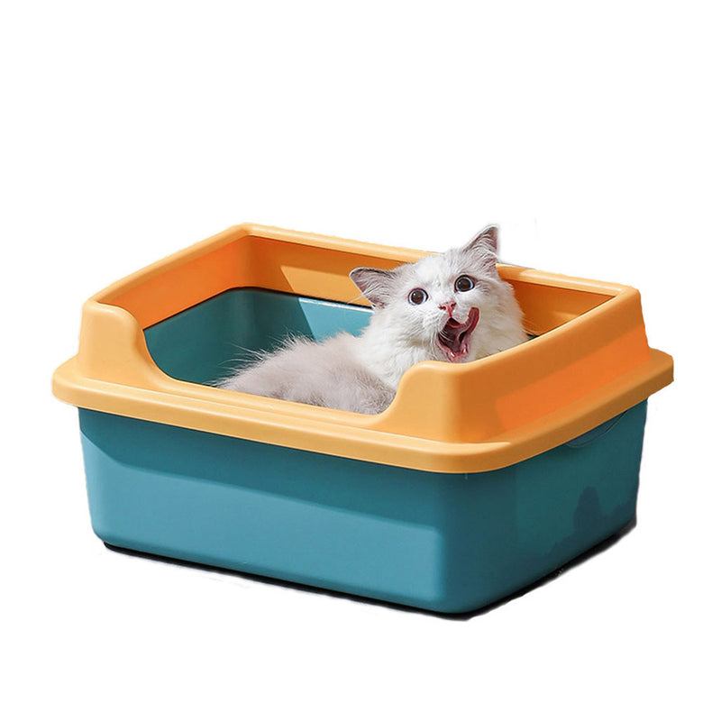 PAWS ASIA Manufacturers Pet Cleaning Simple Cute Semi Closed Large Space Cat Toilet Box