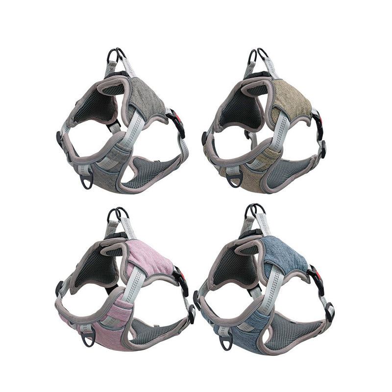 PAWS ASIA Manufacturers Polyester Reflective Adjustable Dog Heavy Duty Large Dog Pet Harnesses