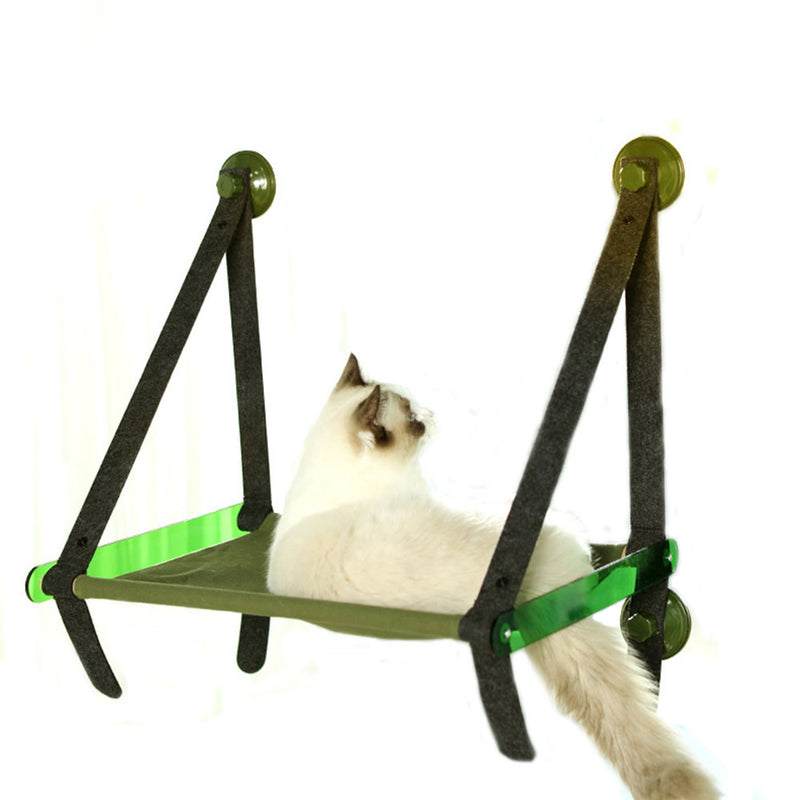 PAWS ASIA Suppliers Foldable Elevated Suction Cup Hanging Calming Cat Bed Window Hammock