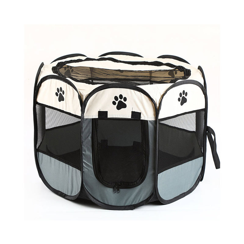 PAWS ASIA Suppliers Foldable Waterproof Oxford Breathable Mesh Dog Playpen Fence Cage Portable Pet Tent House Kennel Cat Carrier
