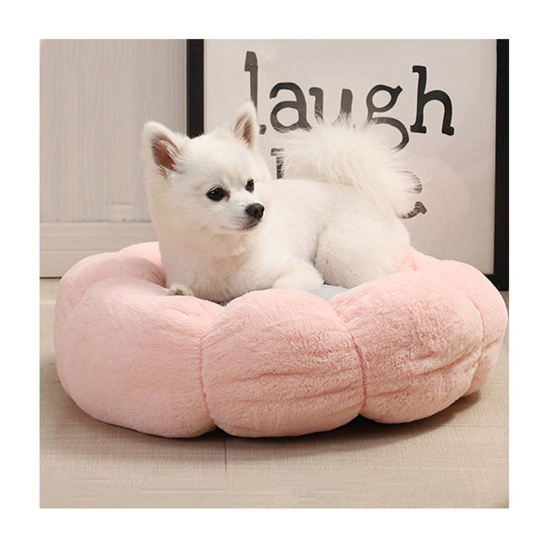 PAWS ASIA Suppliers Wholesale Novelty Fluffy Cotton Outdoor Large Round Easy Clean Deluxe Cushion Bed Pet Dog Cat