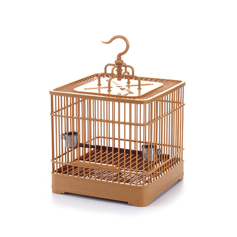 PAWS ASIA Wholesale Best Plastic Brown Large Rectangle Ornamental Vintage Bird Cage From China
