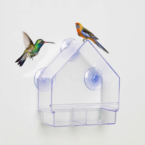 PAWS ASIA Wholesale Cheap Plastic Clear Removable Wild Bird Feeder For Outdoors Hanging