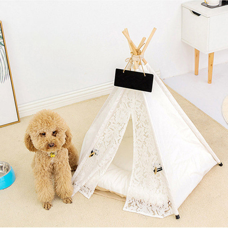 PAWS ASIA Wholesale Custom Foldable Washable Pretty Indoor Pet Teepee Dog Tent