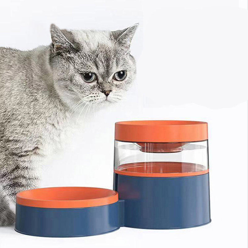 PAWS ASIA Wholesale New Plastic Multifunctional 2 In 1 Elevated Double Cat Bowl Dog Feeder
