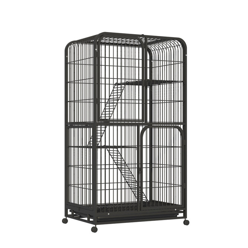 PAWS ASIA China Manufacturer Custom Made Metal Indoor Large Cat Cage 4 Layer With Tray