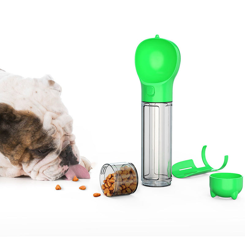 PAWS ASIA China Suppliers Wholesale High Quality Multi Use Travel Feeder Dog Pet Bottle Water With Food And Poop Bag