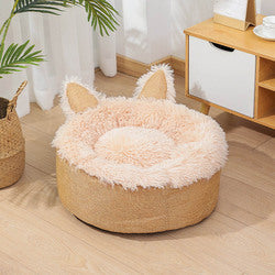 PAWS ASIA Supplier Best Selling Eco Friendly Comfortable Fluffy Velvet Cute Cat Bed Pet Dog