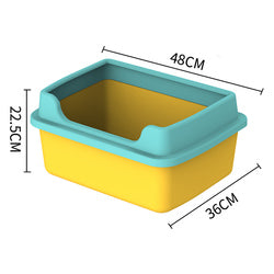 PAWS ASIA Manufacturers Pet Cleaning Simple Cute Semi Closed Large Space Cat Toilet Box