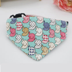 PAWS ASIA Shopee New Cheap Fancy Stylish Colorful Patterns Cute Personalized Cat Bandana Collar