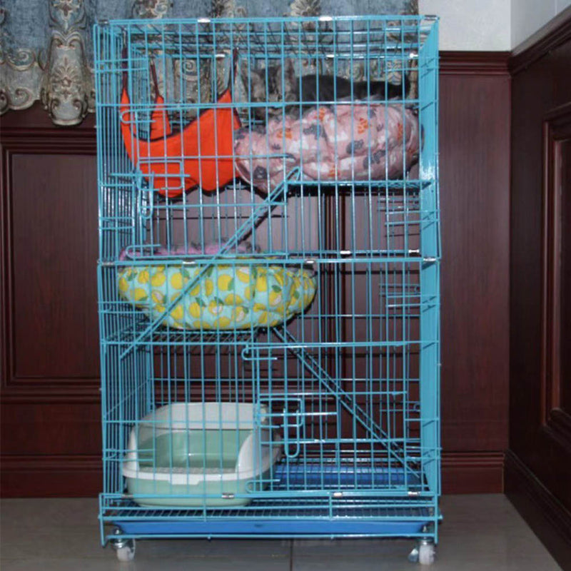 PAWS ASIA Factory Cheap Foldable Indoor Large 3 Layer Cat Cages With Tray Pet House For Sale