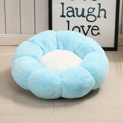 PAWS ASIA Suppliers Wholesale Novelty Fluffy Cotton Outdoor Large Round Easy Clean Deluxe Cushion Bed Pet Dog Cat