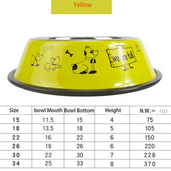 PAWS ASIA Suppliers Dropshipping Stainless Steel Non Slip Multi Color Print Pet Feeder Dog Bowl Cat