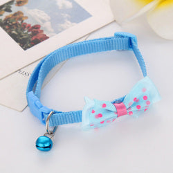 PAWS ASIA Manufacturers In Bulk Adjustable Breakaway Buckle Pet Bow Bell Cat Collar Small Dog