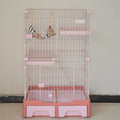 PAWS ASIA Suppliers Large 3 Layer Display Stainless Steel Wire Cat Cages With Hammock