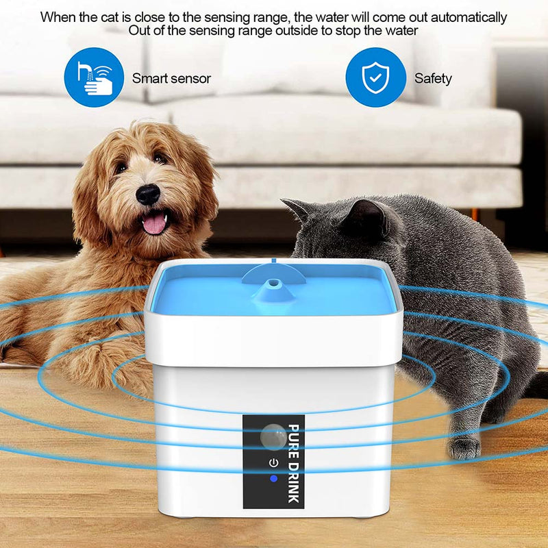 PETCOME Suppliers Pet Travel Quite Automatic UVC Disinfection Cat Drinking Fountain Filters 1L