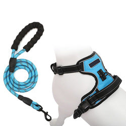 PAWS ASIA Wholesale Luxury Reflective Dog Leash Vest Harness Set With Easy Control Handle