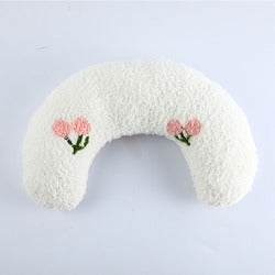 PAWS ASIA Suppliers Cute Soft Protect Cervical Half Round Cozy Plush Pet Pillow Dog Cat