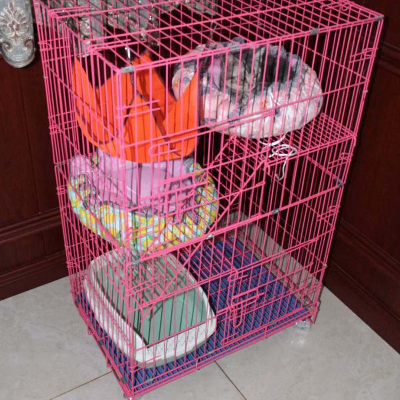 PAWS ASIA Factory Cheap Foldable Indoor Large 3 Layer Cat Cages With Tray Pet House For Sale