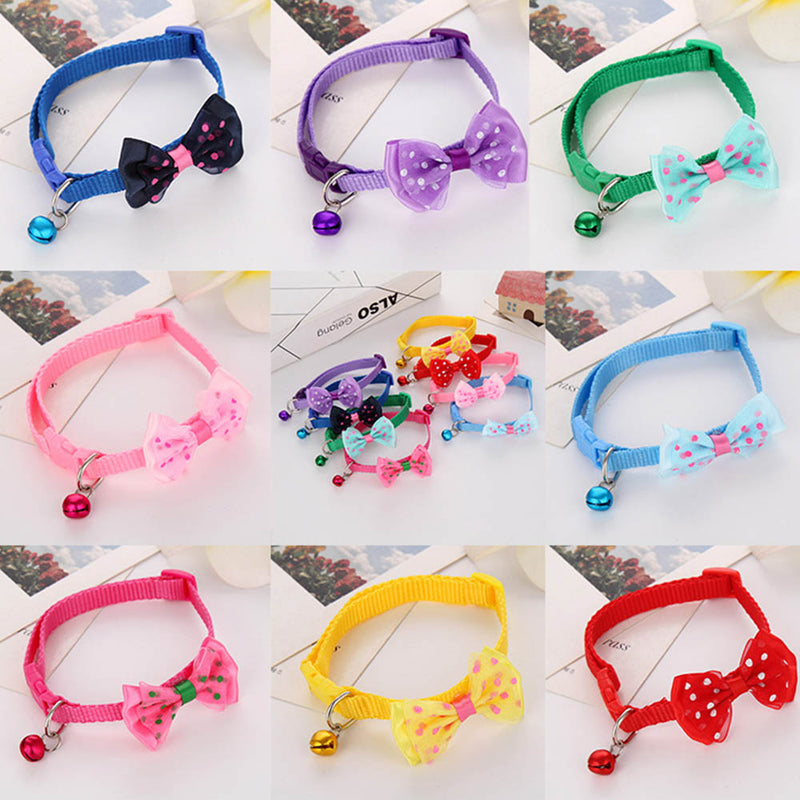 PAWS ASIA Manufacturers In Bulk Adjustable Breakaway Buckle Pet Bow Bell Cat Collar Small Dog