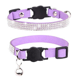 PAWS ASIA Wholesale Pet Accessories Breakaway Luxury Rhinestone Dog Cat Collar With Bells