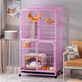 PAWS ASIA China Manufacturer Custom Made Metal Indoor Large Cat Cage 4 Layer With Tray