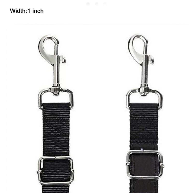 PAWS ASIA Wholesale Black Nylon Adjustable Training Double Hooks Dog Leash For Small Dog