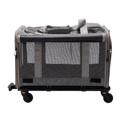 PAWS ASIA Wholesale Multifunctional Outdoor Collapsible Pet Trolley Case Cat Carrier Dog Bags With Wheels