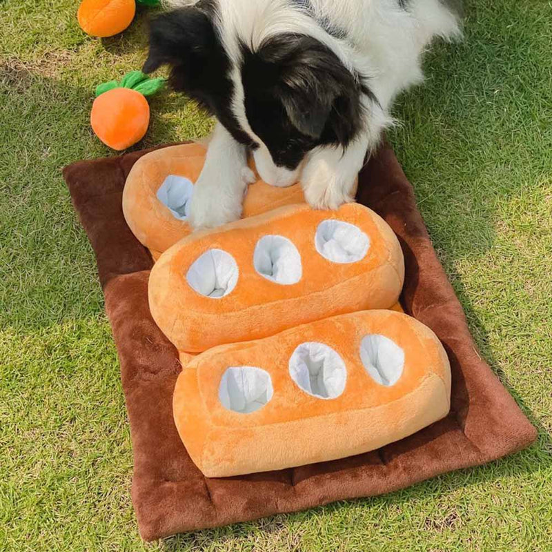 PAWS ASIA Suppliers Halloween Plush Interactive Chew Carrot Puzzle Dog Toy Set