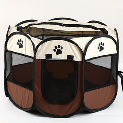 PAWS ASIA Suppliers Foldable Waterproof Oxford Breathable Mesh Dog Playpen Fence Cage Portable Pet Tent House Kennel Cat Carrier