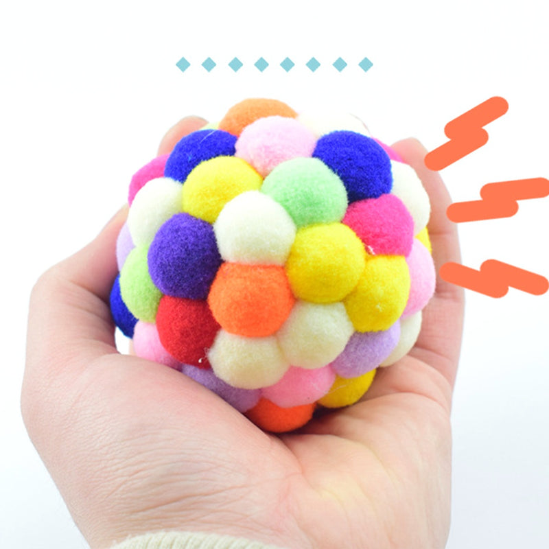 PAWS ASIA Manufacturers Best Selling Interactive Multi Color Throwing Soft Bell Ball