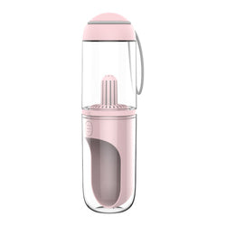 PAWS ASIA Wholesale Pet Outdoor Portable Designed Clear Dog Walk Water Bottle With Filter 330ML