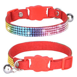 PAWS ASIA Wholesale Pet Accessories Breakaway Luxury Rhinestone Dog Cat Collar With Bells